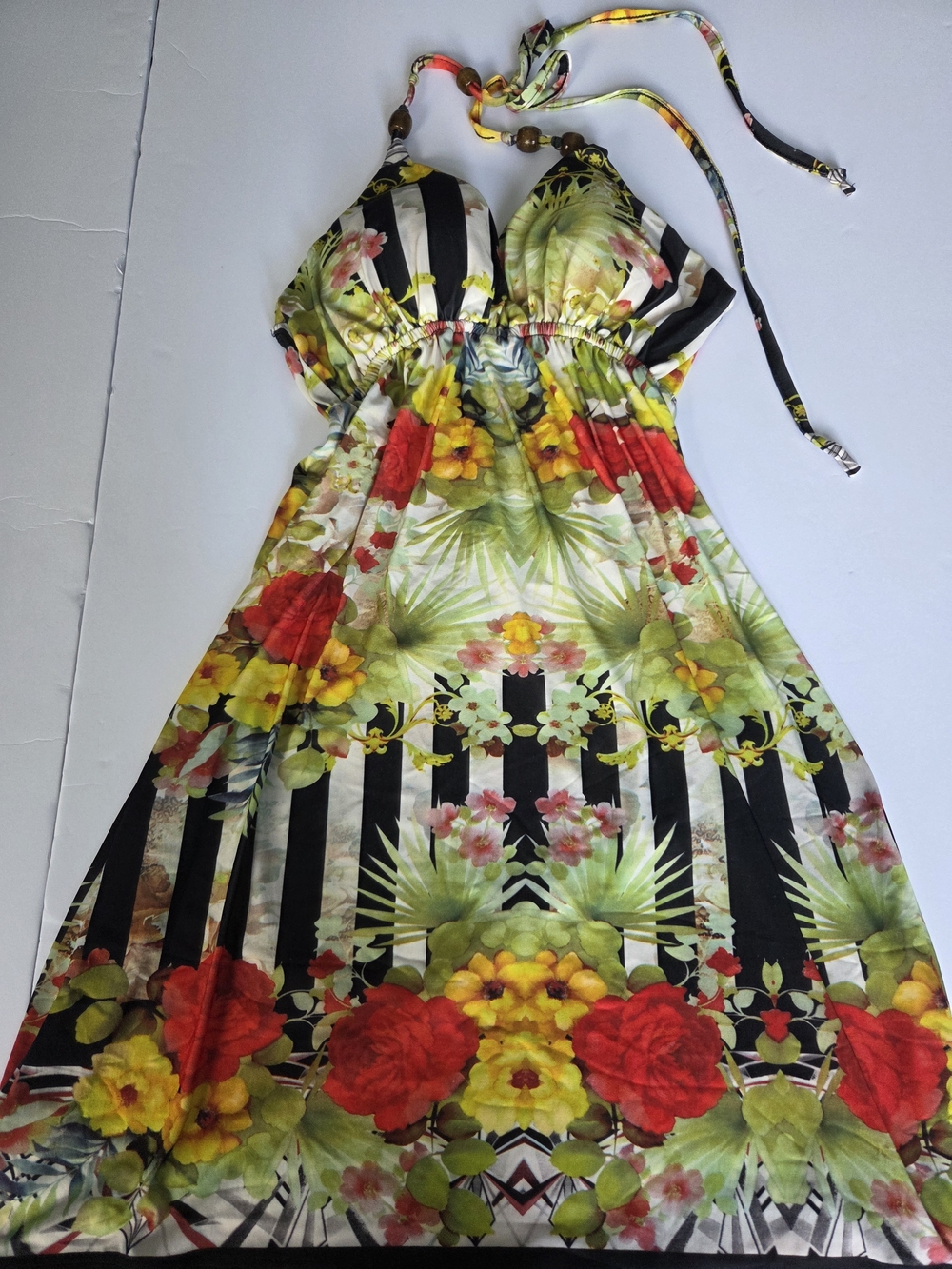 Fifth & Love Floral Stripe Halter Dress